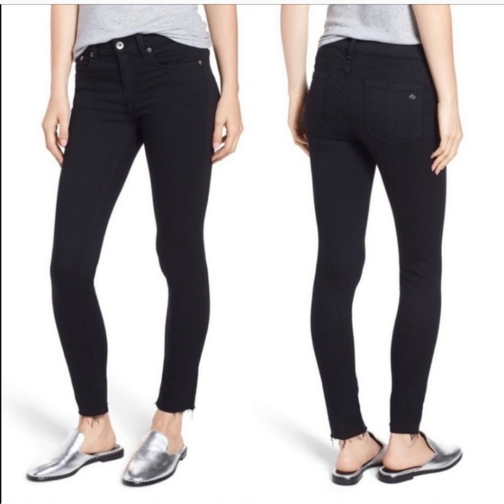 Rag and Bone Raw Hem Ankle Skinny Jeans